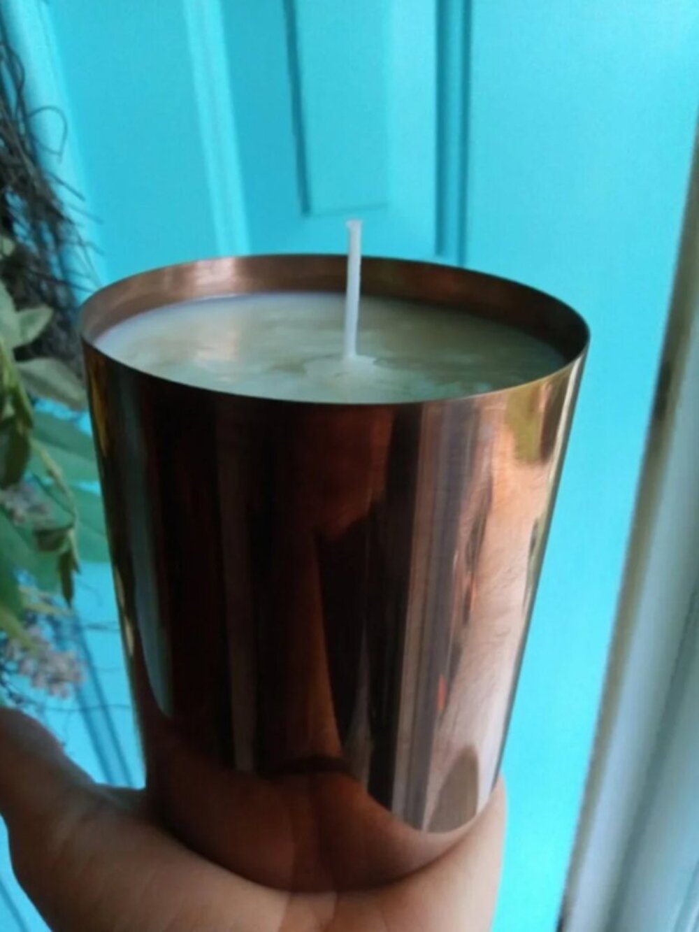Harvest Moon Scented Organic Candle in Copper Cup